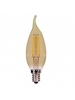 Satco S9587 - 4.5 Watt - Flame CFA LED - Transparent Amber - 2200K - Candelabra Base - 360 Deg. Beam Spread - 300 lumens - 120V - 6 Packs
